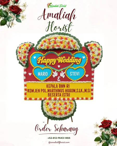 Papan Bunga Pernikahan Mindugading